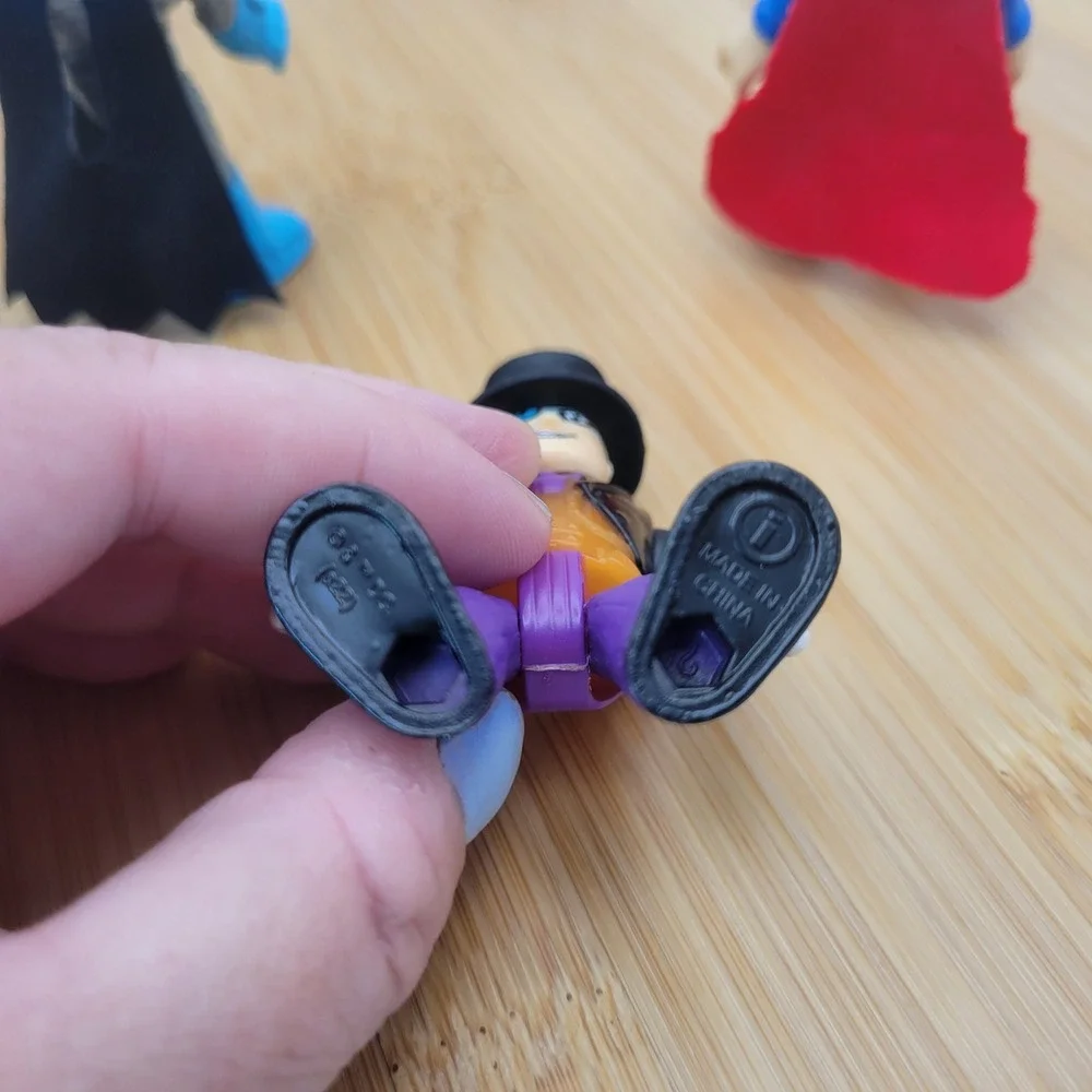 Fisher-Price Imaginext DC Super Friends Batman Superman Penguin Figure Lot 3pc